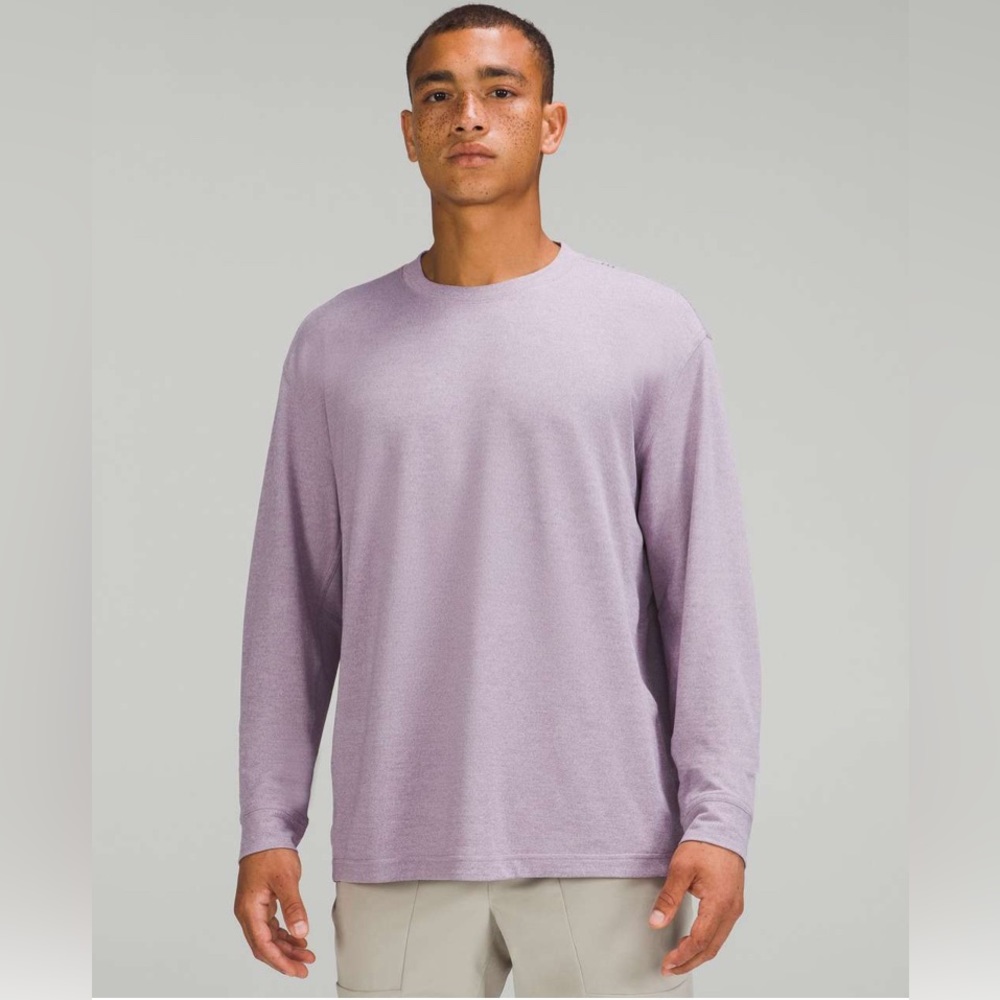 Lululemon Relaxed-Fit Training Long Sleeve Shirt Heathered Purple Ash XL